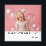 Personalized Photo 1st 2nd 4th 10th Birthday Party Magnet<br><div class="desc">Personalized Photo 1st 2nd 4th 10th Birthday Party magnet</div>