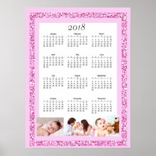 Personalized Photo 2018 Calendar Poster