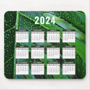 Personalized Photo 2024 Calendar Mouse Pad