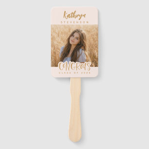 Personalized Photo 2026 Congrats Graduation Hand Fan