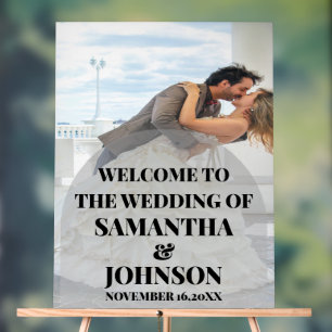 Personalized Photo Acrylic Wedding Welcome Sign