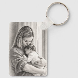 Personalized Photo Add Your Own baby shower gift Keychain