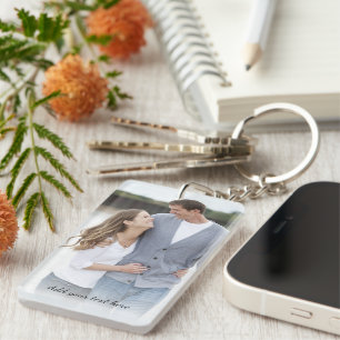 Personalized Photo Add Your Text Keychain