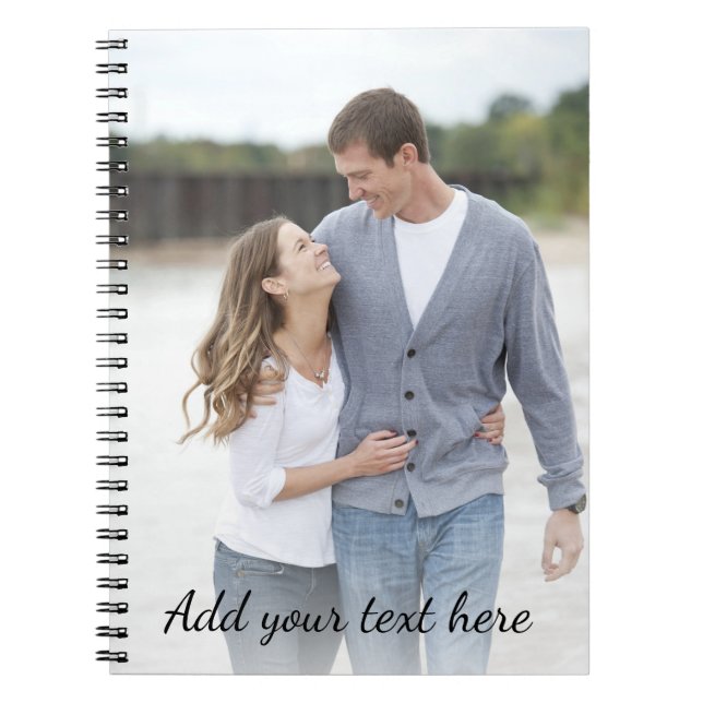 Personalized Photo Add Your Text Notebook (Front)