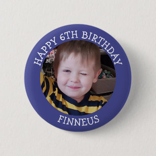 Personalized Photo, Age and Name Birthday 2 Inch Round Button