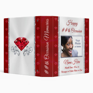 Personalized Photo Album with PHOTO, ANY OCCASION Binder