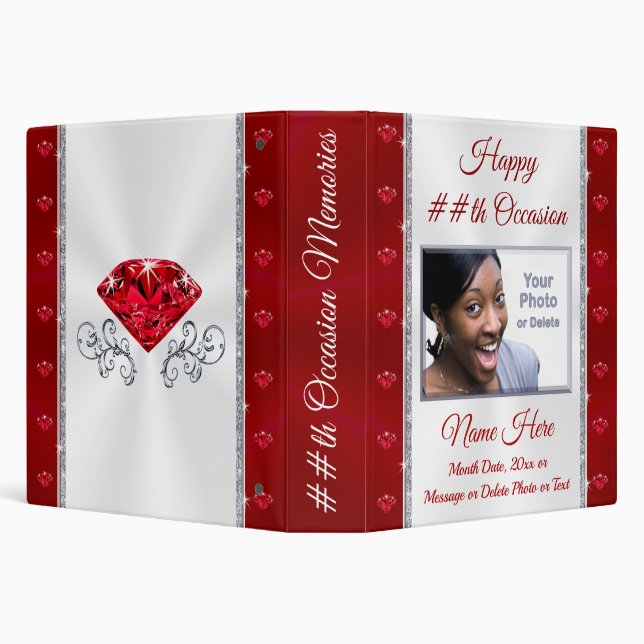 Personalized Photo Album with PHOTO, ANY OCCASION Binder (Background)