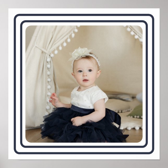 Personalized Photo and Colour Border Poster (Front)