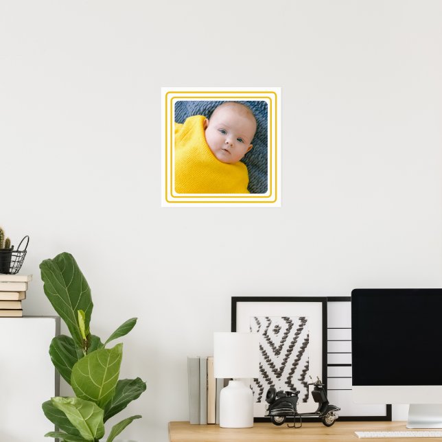 Personalized Photo and Colour Border Poster (Home Office)