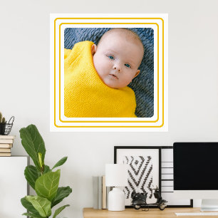 Personalized Photo and Colour Border Poster