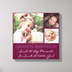 Personalized photo and custom quote canvas print