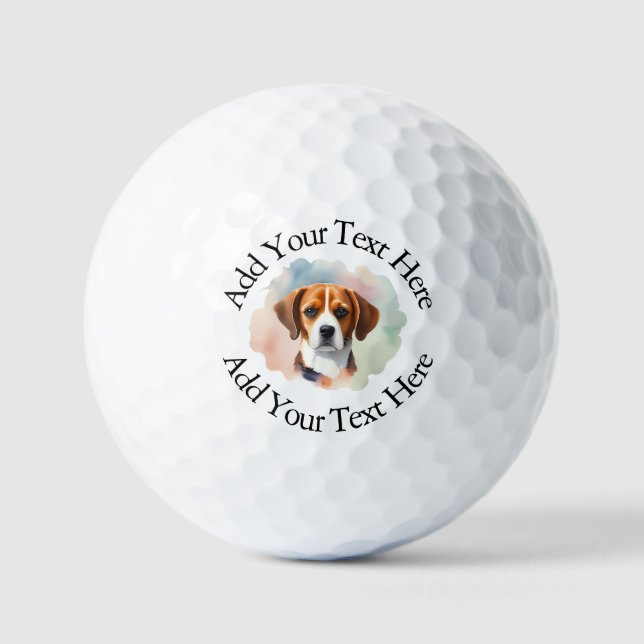 Personalized photo and custom text golf balls (Front)