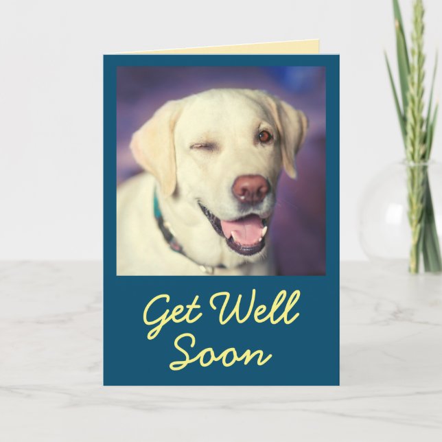 Personalized Photo and Encouragement Get Well  Card (Front)