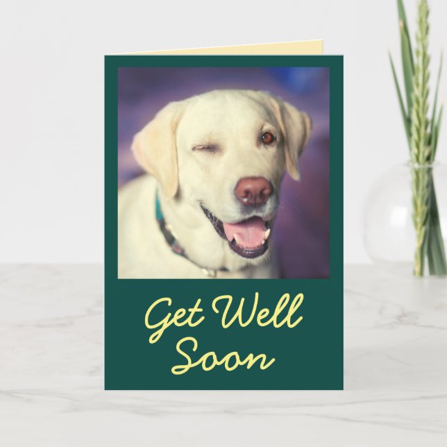 Personalized Photo and Encouragement Get Well  Card (Front)