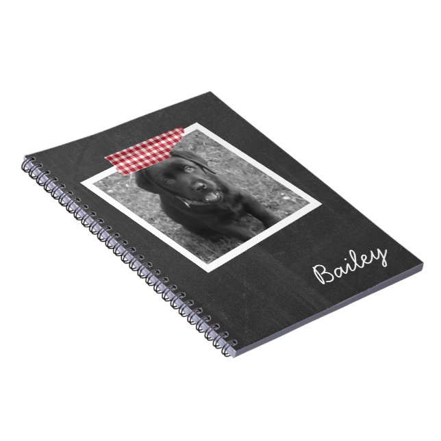 Personalized Photo and Faux Tape Customizable Notebook (Right Side)