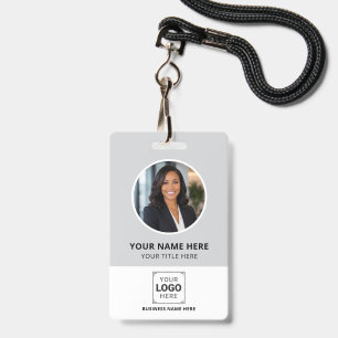 Personalized Photo and Logo Business Badge