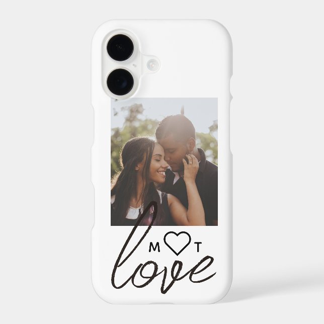 Personalized Photo and Monogram Text Photo Collage (Back)