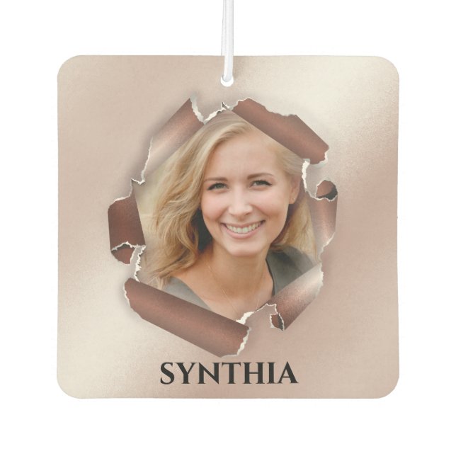 Personalized Photo and Name Air Freshener (Front)