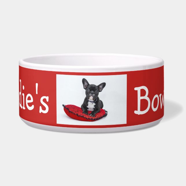 Personalized Photo and Name Dog Bowl (Front)