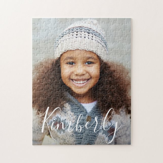 personalized photo and name jigsaw puzzle (Vertical)