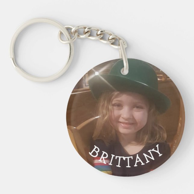 Personalized Photo and Name Keychain (Front)