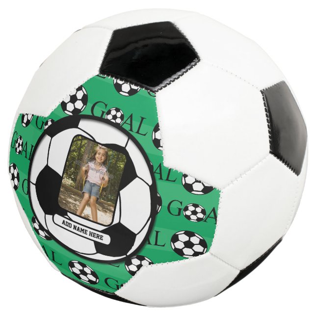 Personalized Photo and Name Soccer Ball (Three Quarter)