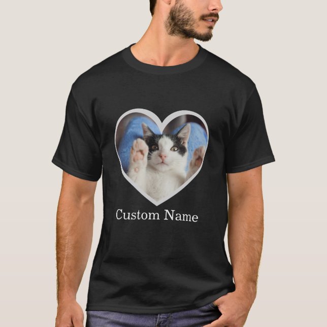 Personalized photo and name text custom T-Shirt (Front)