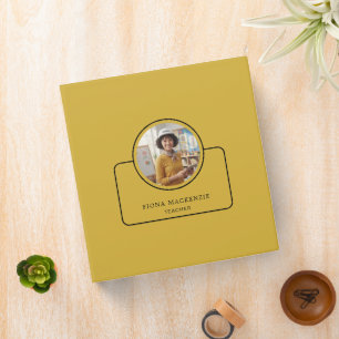 Personalized Photo and Name with Job Title M Gold Binder
