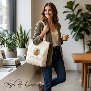Personalized Photo and Name with Job Title Mini Tote Bag