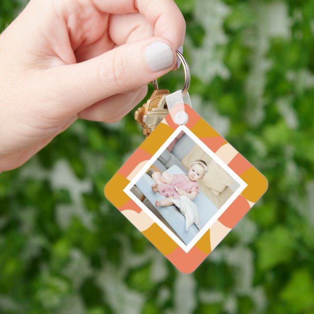 Personalized Photo and Pattern Keychain (Hand)