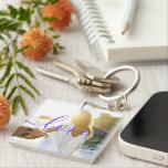 Personalized Photo and Script Text Keychain<br><div class="desc">Create your own personalized photo and script white text keychain with this elegant,  modern and simple keychain template. Just add your photos and text. Make your own photo collage keepsake perfect as custom gifts for showing your love.</div>