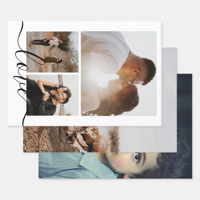 Personalized Photo and Text 3 Paper Posters (Set)