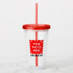 Personalized photo and text acrylic tumbler<br><div class="desc">Personalized photo and text Acrylic Tumbler</div>