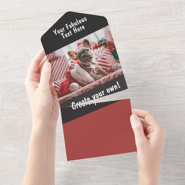 Personalized photo and text all in one invitation (Tearaway)