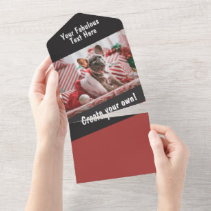 Personalized photo and text all in one invitation