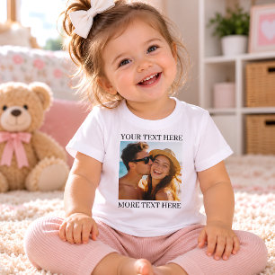Personalized Photo and Text Baby T-Shirt