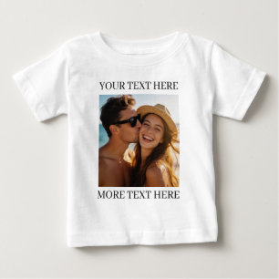 Personalized Photo and Text Baby T-Shirt