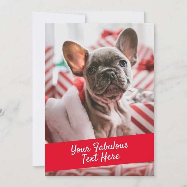 Personalized photo and text card with envelope (Front)