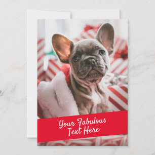 Personalized photo and text card with envelope