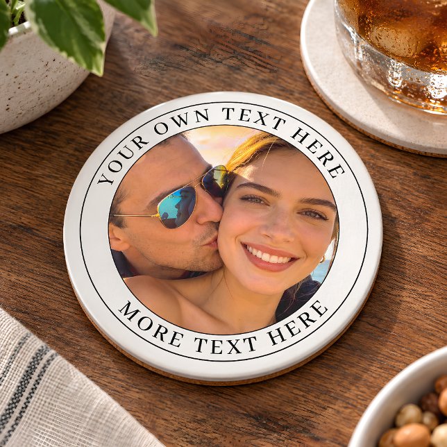 Personalized Photo and Text Coaster (Creator Uploaded)