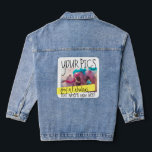 Personalized Photo and Text Colourful Denim Jacket<br><div class="desc">Create your own design! Personalized Photo and Text Colourful Denim Jacket</div>