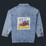 Personalized Photo and Text Colourful Denim Jacket<br><div class="desc">Create your own design! Personalized Photo and Text Colourful Denim Jacket</div>