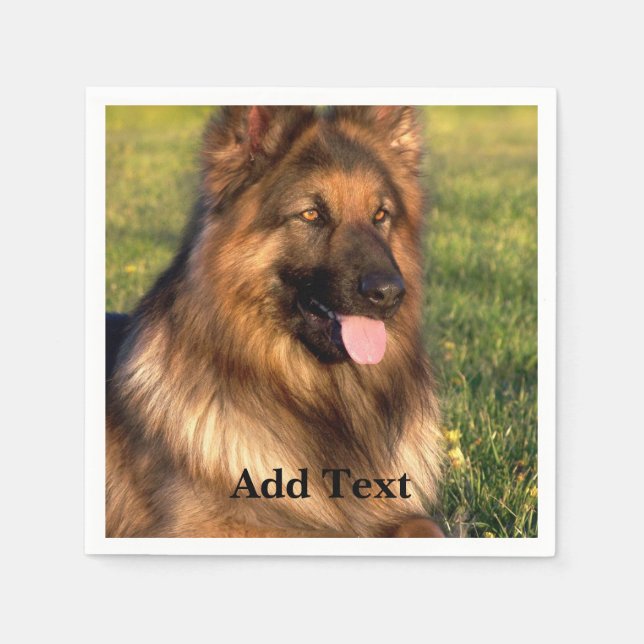 Personalized Photo and Text Custom Napkin (Front)