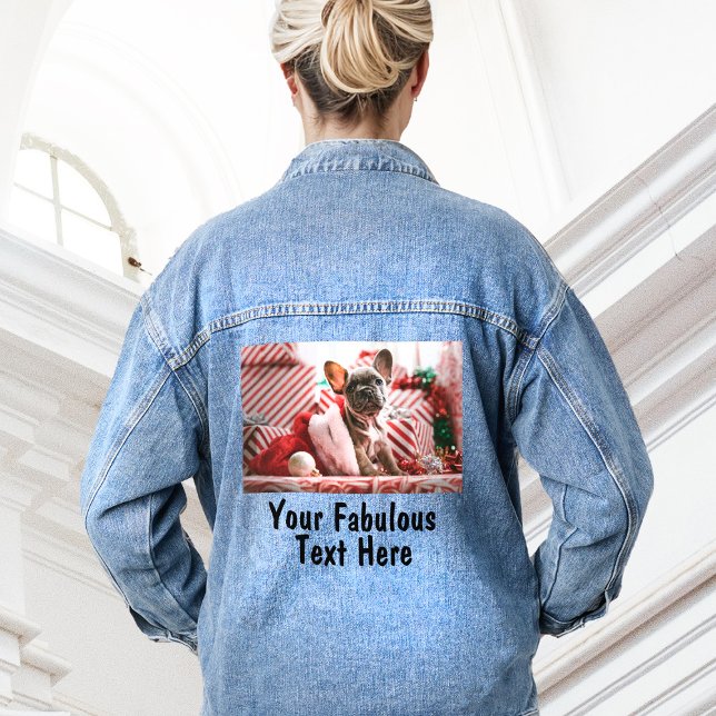 Personalized Photo and Text Denim Jacket (Creator Uploaded)