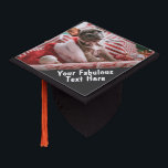 Personalized photo and text graduation cap topper<br><div class="desc">Personalized photo and text any colour Graduation Cap Topper,  with any font styles.</div>