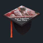 Personalized photo and text graduation cap topper<br><div class="desc">Personalized photo and text any colour Graduation Cap Topper,  with any font styles.</div>