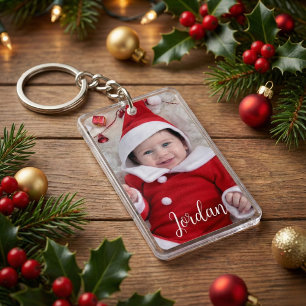Personalized Photo and Text Keepsake Keychain