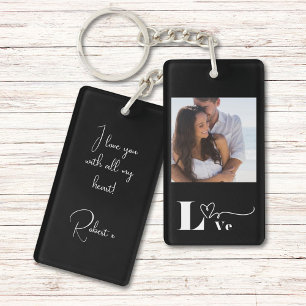 Personalized Photo and Text  Keychain