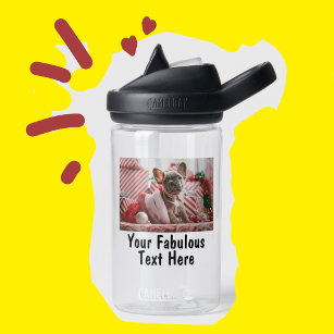 Personalized Photo and Text Kids Water Bottle
