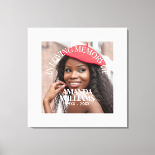 Personalized Photo and Text Memorial  Canvas Print